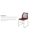 Flash Furniture Burgundy Plastic Stack Chair RUT-498A-BY-GG - alternate 2